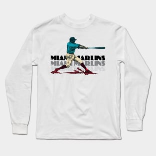 Retro Miami Marlins Slugger Long Sleeve T-Shirt